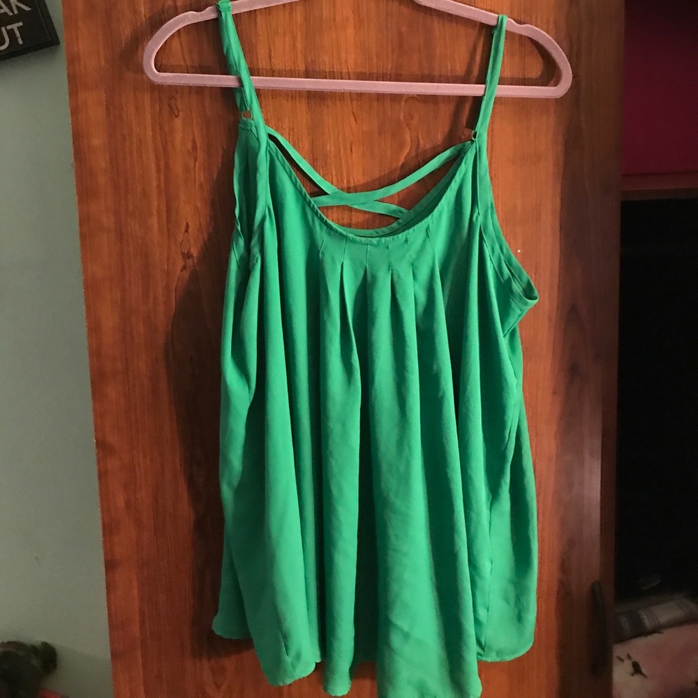 Beautiful green chiffon top.